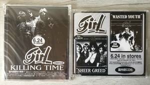 GIRL SHEER GREED WAYSTED YOUTH KILLING TIME PROMO　新品未開封