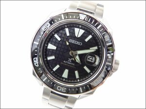 美品 SEIKO/セイコー◆プロスペックス/4R35-03W0◆SRPE35 ダイバーズウォッチ キングサムライ 自動巻き 黒文字盤 デイト 回転ベゼル 箱付