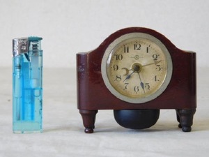 ビンテージ【精工舎 小型 置時計】機械式 発条 アンティーク 日本製
