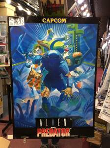 カプコン　エイリアンvsプレデター　ポスター　販促物　カプコンからの贈り物　当時物(1994年製)　倉庫より発掘　《群馬発》