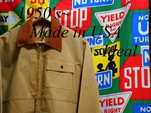 ★珍しいデザインの1着★Made in USA製アメリカ製Idealビンテージフィッシングジャケット50s60s50年代60年代オーバージャケットアウトドア