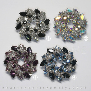 * роскошный брошь * Swarovski crystal * Kirakira светит * Schic . оттенок *4 цвет есть * стоимость доставки * клик post 185 иен 