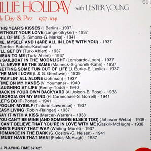 BILLIE HOLIDAY WITH LESTER YOUNG ビリー・ホリデイ レスター・ヤング ／ LADY DAY ＆ PREZ 1937-1941 CDの画像4