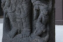 【開】カンボジアから６０年前に貿易商によって輸入 石仏 神仏 シヴァ神 石像 仏教美術_画像9