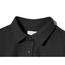 【新品】ネルシャツ 無地 ルーズフィット■5L（4XL）サイズ / BLACK■ブラック黒 ビッグシルエット フランネル ソリッドカラー ネル81300_画像3