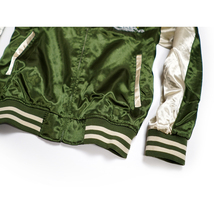 【新品】スカジャン スーベニアジャケット■ Mサイズ / グリーン緑 イーグル鷲 ■和柄 刺繍 サテン SKAb119_画像5