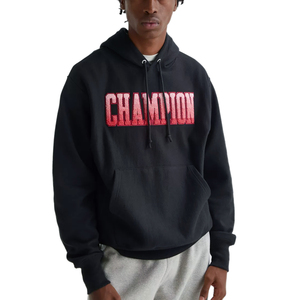 【新品本物 USA購入】Champion チャンピオン■ COLLEGIATE LOGO HOODIE ■ ブラック / M ■リバースウィーブ ロゴ パーカー 海外限定