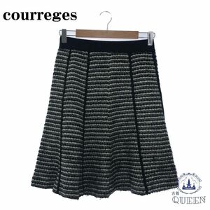 * beautiful goods * courreges Courreges skirt knee height lady's gray 38 901-121 free shipping 