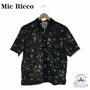 ☆美品☆ Mic Ricco トップス シャツ ブラウス 半袖 おしゃれ レディース 花柄 日本製 901-1888 送料無料