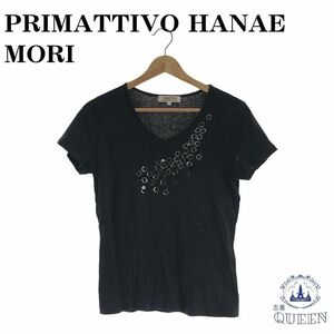 PRIMATTIVO HANAE MORI プリマティーボ ハナエモリ トップス Tシャツ 半袖 おしゃれ レディース ブラック M 日本製 901-1871 送料無料