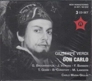 [3CD/Andromeda]ヴェルディ:歌劇「ドン・カルロ」全曲/J.ヴィッカーズ&G.ブロウェンスティーン他&C.M.ジュリーニ&ROHO 1958.5.12