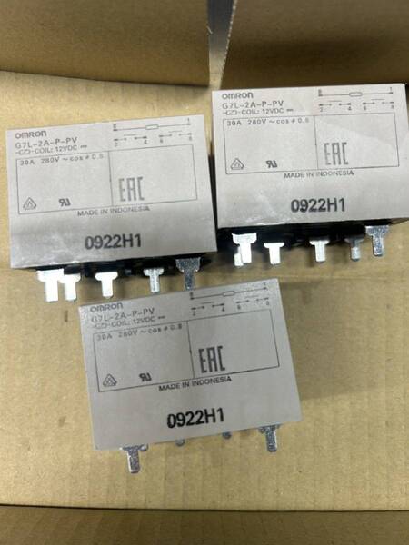 オムロンパワーリレー g7l-2a-p-pv 3個セット