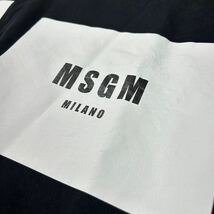 MSGM エムエスジイエム メンズ Sサイズ トレーナー スウェット 長袖 裏起毛 ロゴプリント 黒 冬 暖かい かっこいい 人気モデル 送料無料_画像7