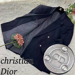 christian Dior MONSIEURクリスチャンディオール メンズ Mサイズ テーラドジャケット ダブル ネイビー 人気モデル 送料無料 