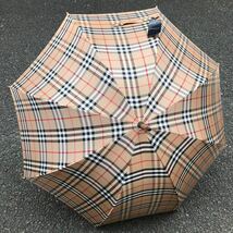 未使用品【バーバリー】本物 BURBERRY 傘 ノバチェック柄 全長89cm 雨傘 アンブレラ 雨具 長傘 ブラウンベージュ色系 メンズ レディース_画像4