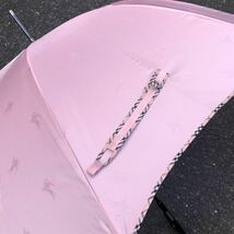 【バーバリー】本物 BURBERRY 傘 騎士模様 チェック柄 全長90cm 雨傘 アンブレラ 雨具 長傘 メンズ レディース_画像5