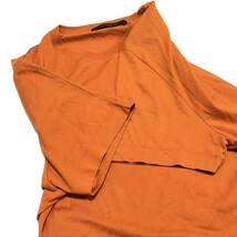 【ルイヴィトン】本物 LOUIS VUITTON 半袖Tシャツ ロゴ刺繍 サイズS トップス コットン100% オレンジ色系 男性用 メンズ イタリア製_画像8