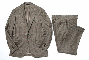 極美品 BELVEST ベルベスト BEAMS F別注 JACKET IN THE BOX グレンプレイド チェック スーツ セットアップ ウール メンズ 46 エルメスOEM