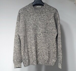 18AW 定価6万 超美品 AURALEE オーラリー BABY CASHMERE MELANGE KNIT P/O ベビーカシミヤ メランジ ニット セーター A8AP01BT メンズ 4