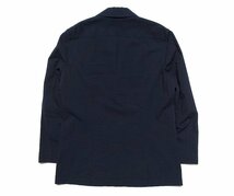 美品 LARDINI ラルディーニ シアサッカー テーラードジャケット ダークネイビー コットン メンズ M 春夏物_画像7