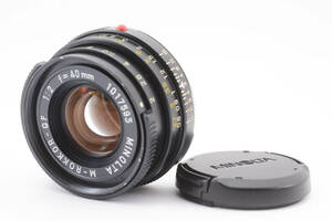 ☆美品☆MINOLTA Mロッコール M40mm F2 QF(CL用) 距離計連動カムが斜め シングルヘリコイド☆外観綺麗☆☆動作良好☆＊456