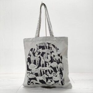 mina perhonen life puzzle 伊勢丹限定 One tote bag 動物柄 刺繍 トートバッグ グレー ミナペルホネン 3-1103G 226074