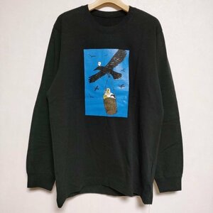 3-1123M∞BRU NA BOINNE 新品 レスラーとカラスT 定価13000円 M 長袖Ｔシャツ カットソー ロンＴ ブラック ブルーナボイン 227866