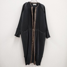 kotohayokozawa プリーツコート PLEATS COAT 定価64900円 KT21A-PCT ノーカラー コート ブラック コトハヨコザワ 3-1116T 227764_画像1