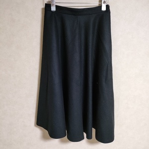 DRESSTERIOR wool flair size 36 cut off skirt black Dress Terior 3-1117T 216374