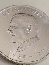 パラグアイ 1968 300グァラニ銀貨 4th Term of President Stroessner_画像6