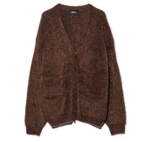 UNUSED/ Anne used /22AW/Mohair Knit 7G Cardigan/moheya knitted 7G cardigan /US2271/ Brown / size 3/ oversize 