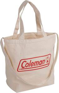 【KCM】Z-bag-107★展示品★【Coleman/コールマン】 ユニセックス　ロゴトートバッグ　ショルダーバッグ　コットンキャンバス　容量15L