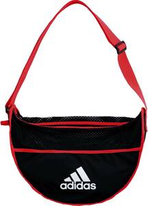 【KCM】Z-bag-78★展示品★【adidas/アディダス】サッカー　ボールバッグ　ボール収納ケース　1個入れ　ショルダーバッグ　AKM32　ブラック