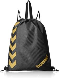 【KCM】Z-bag-247★展示品★【hummel/ヒュンメル】サッカー　フットサル　マルチバッグ　ジムサック　ナップサック　HFB7082　ブラック