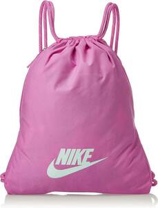 【KCM】Z-bag-44★展示品★【NIKE/ナイキ】ヘリテージ　ロゴ　ジムサック　ナップサック　デイバッグ　BA5901-610　ピンク　容量13L