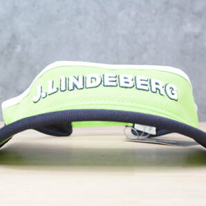 ★売切り★【未使用】ジェイリンドバーグ J.LINDEBERG ユニセックス メッシュ素材 バイザー イエローグリーン サイズ99 黄緑 キャップの画像2