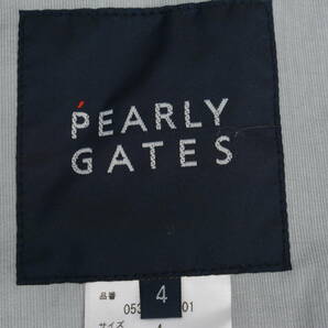 【程度良好 人気ブランド】パーリーゲイツ PEARLY GATES メンズ 長袖 ウィンドブレーカー ロゴ ブラック サイズ4 男性用 053-1220101の画像9