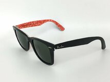 レイバン サングラス WAYFARER CLASSIC RB2140 F-1016 52□22 ブラック & レイバンテクスチャーレッド ウェリントン ケース付き 2311LA008_画像3