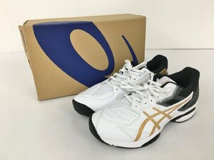 アシックス asics メンズ PRESTIGELYTE 4 OC 26.0cm WHITE/PURE GOLD 1043A013-100 テニスシューズ 未使用 2311LT058