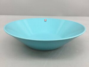 イッタラ iittala 21.5cm 深皿 ティーマ ターコイズブルー 廃番色 電子レンジ対応 ボウル ディーププレート 未使用 2311LT012