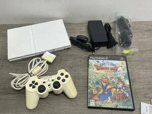 ☆ PS2 ☆ プレイステーション2 SCPH-70000 セラミックホワイト 動作品 状態良好 本体 コントローラー 互換アダプター　Playstation2 7913