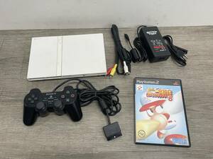 ☆ PS2 ☆ プレイステーション2 SCPH-70000 セラミックホワイト 動作品 状態良好 本体 コントローラー 互換アダプター Playstation2 2155