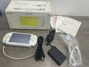 ☆ PSP ☆ プレイステーションポータブル PSP-1000 ホワイト 動作品 本体 バッテリー アダプター 箱 説明書 Playstation Portable 6602