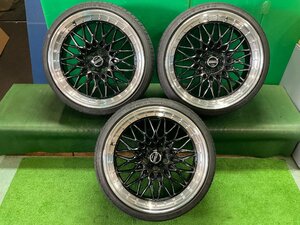 参 20X8.5J +48 AME シュタイナー FTX 114.3 5H 3本 アルミホイール 225/35R20 34413 3X437