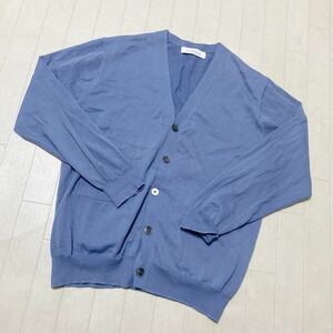 3714☆ UNITED ARROWS GREEN LABEL RELAXING トップス ニット カーディガン メンズ L ブルー