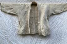 柔道 剣道 道着 ジャケット 色無し 刺し子 JAPAN VINTAGE ジャパンヴィンテージ DOGI JACKET NATURAL SASHIKO 30s40s 昭和初期 戦前_画像2