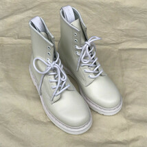 美品 ドクターマーチン Dr. Martens 1460 MONO WHITE BLANC 14357100 SMOOTH UK4 白_画像2