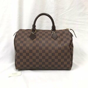 ▽▼【美品】ルイヴィトン LouisVuitton ダミエ スピーディ30 エベヌ ハンドバッグ ボストンバッグ 茶系色 レディース N41531 南京錠無し▼