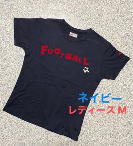 pumaTシャツ フットボール レディースM 半袖Tシャツ ネイビー レディーストップス