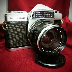 J07【シャッターOK】KOWA Kowaflex MODEL E レンズ固定式フィルムカメラ 興和 コーワフレックス モデル LENS F:2 50mm 昭和レトロ